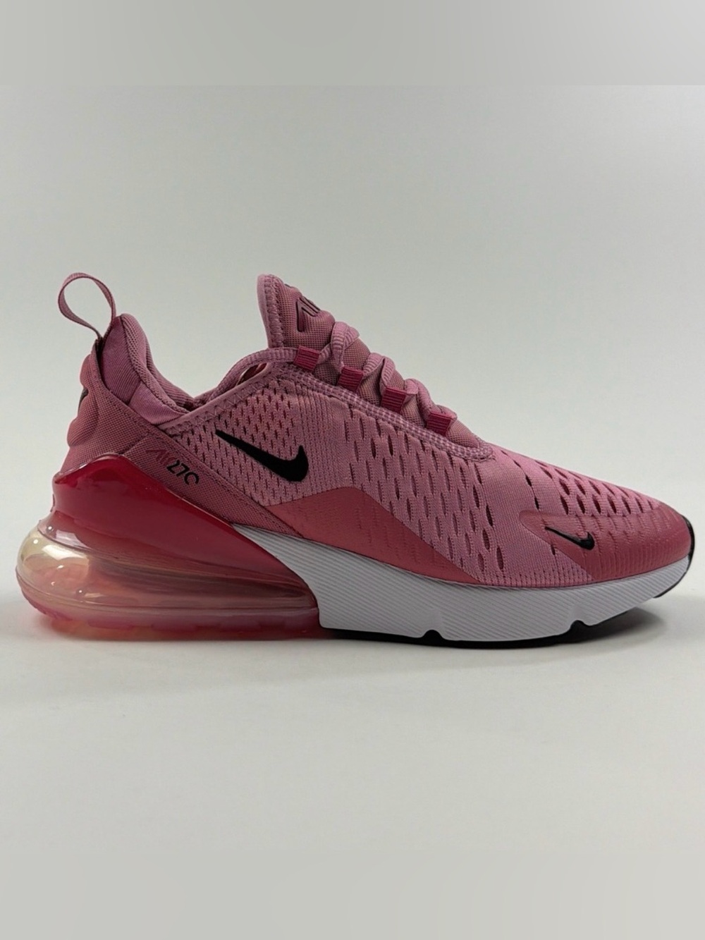 Nike Air Max 270 Pink Black Womens Size 6.5 Shoes Sneakers Athletic AH6789-607